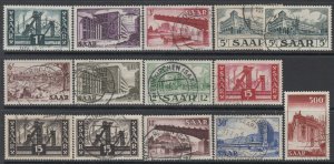 Saarland 1952  Mi 319-337 complete set used