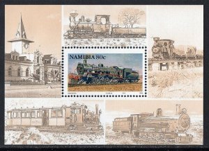 Thematic stamps NAMIBIA 1994 TRAIN Phil Foundation min sheet of sg.655 mint