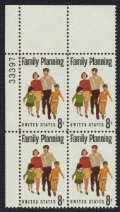 #1455 8c Family Planning, Plate Block [33397 UL] Mint **ANY 5=FREE SHIPPING**