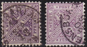 GERMANY Württemberg [Dienst] MiNr 0202 b ( O/used )