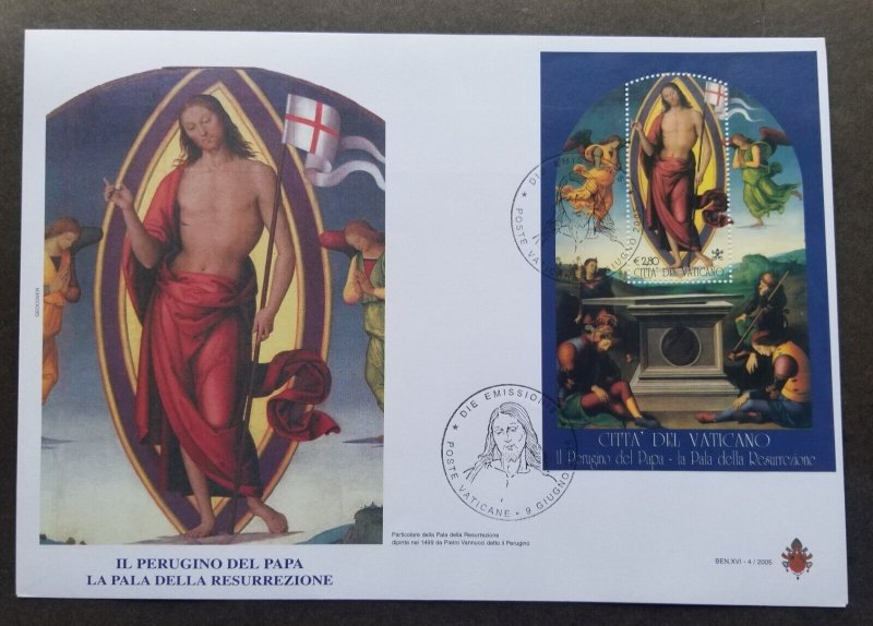 *FREE SHIP Vatican Altarpiece Of The Resurrection By Perugino 2005 (FDC)