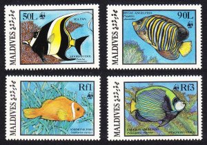 Maldives WWF Fish 4v 1986 MNH SC#1185-1187+ 89 SG#1183=1187 MI#1198-1201