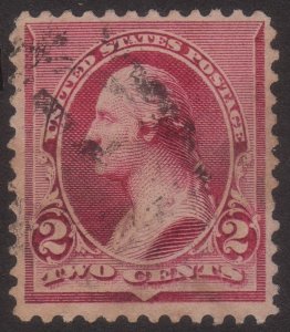 1890, US 2c, Washington, Used, Sc 219D