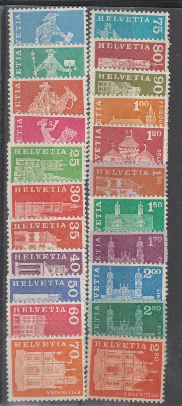 Switzerland SC 382-99B, (Some a's as part of set) Mint, Never Hinged