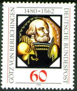 Germany Scott 1324 MNG Mint No Gum 1980 Painting stamp