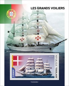 Togo - 2022 Tall Ships and Country Flags - Stamp Souvenir Sheet - TG220229b1