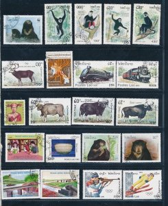 D397512 Laos Nice selection of VFU (CTO) stamps