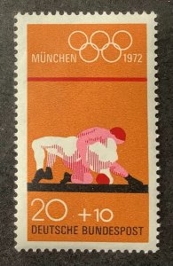 Germany 1972 Scott B485 MNH - 20 + 10pf, Wrestling, Olympic Games, Munich