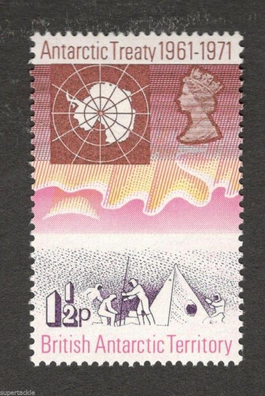 1971 British Antarctic Territory #39 MH stamp Antarctic Treaty 1961-1971