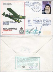 SC20c 21st Ann 1st Direct Jet Crossing of Atlantic Signed by Original Crew