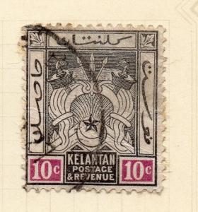 Malaya Kelantan 1921-28 Early Issue Fine Used 10c. 033604