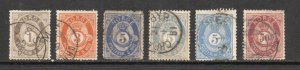 Norway - Sc# 22, 23, 24 (3 shades), 30 Used (few short perfs)  -     Lot 0724124