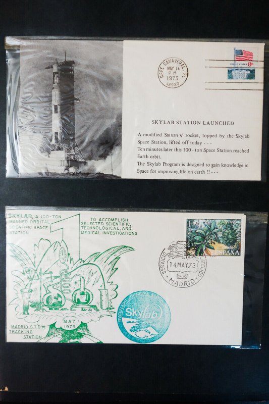 US Early Unsearched Space Program Stamp Covers Collection