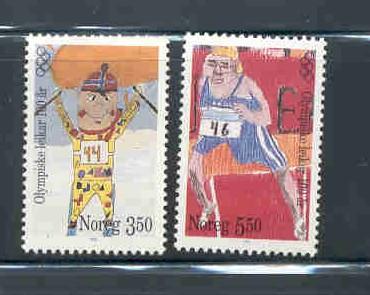 Norway Sc 1117-8 1996 100 yrs Olympics stamp set