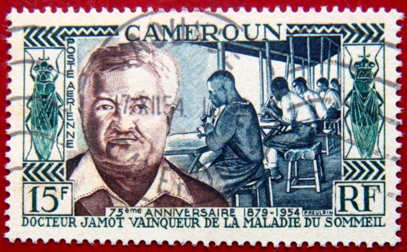 FRENCH CAMEROUN 1954 15f Dr.Eugene Jamot USED ScottC33 CV$2.50