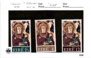 Ireland, Postage Stamp, #323-325 Mint NH, 1972 Christmas, Art (AC)