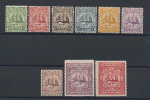 1900-04 TURKS AND CAICOS, n. 101/109 - 9 MH values*