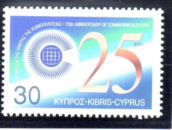 Cyprus Sc 974 2001 Commonwealth Day  stamp mint NH