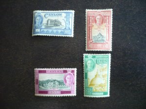 Stamps - Ceylon - Scott# 296-299 - Mint Hinged Set of 4 Stamps with Booklet