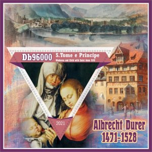 Stamps. Art, painting, Albrecht Durer 2021 8 sheets perforated ** MNH