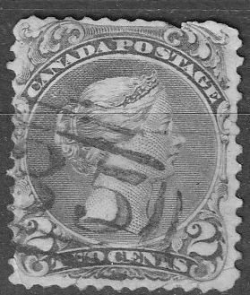 Canada Large Queen #24,  Used w/BC#35, Filler (~1545a)
