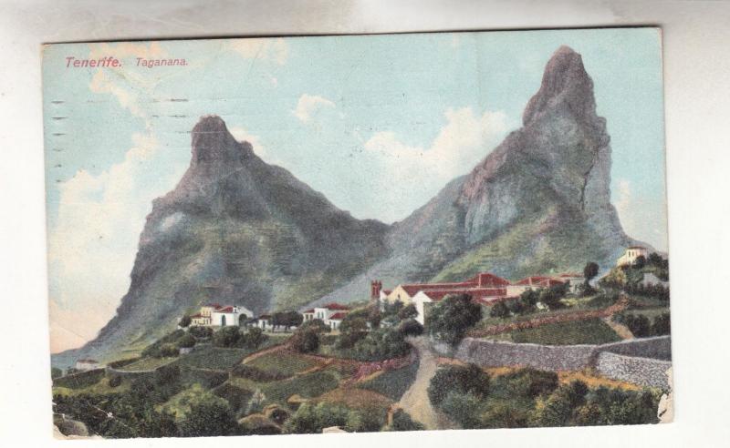 SPAIN, 1909 ppc. Tenerife, Taganana, 10c. PLYMOUTH, PAQUEBOT to Australia.