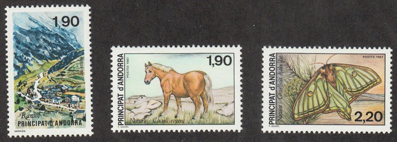 Andorra-French - 1987 - SC 354-56 - LH - Complete set + 1