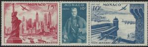 Monaco #C20a MNH (Folded) Strip of 3