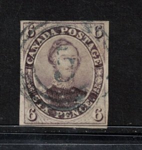 Canada #10 Very Fine Used With Ideal Light Cancel **With Certificate**