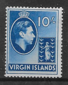 VIRGIN ISLANDS SG120 1947 10/= BLUE MTD MINT