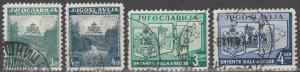 Yugoslavia #138-41 F-VF Used CV $2.90 (SU4618)