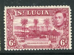 ST.LUCIA; 1938 early GVI portrait issue Mint hinged Shade of 6d. value