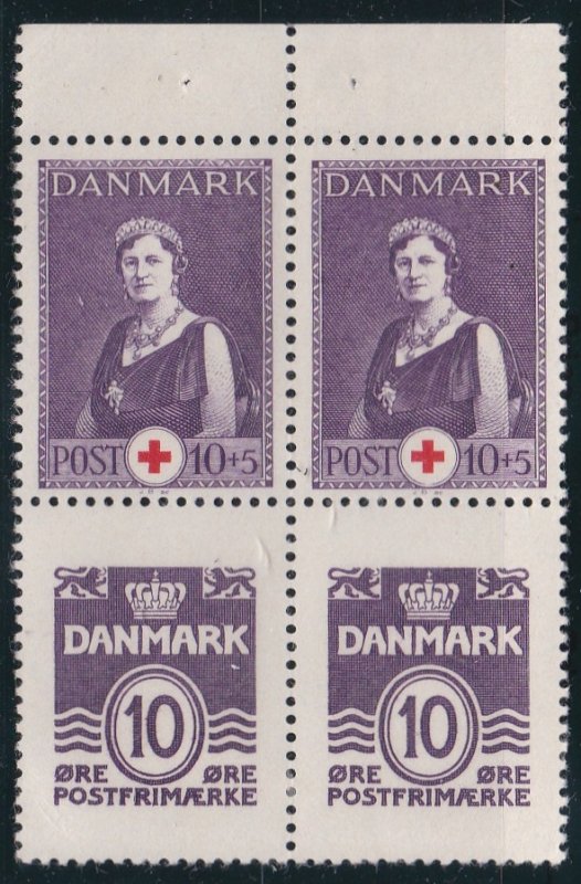 Denmark # 230b, Numeral & Alexandrine, Hinged, 1/2 of the hinged Cat.