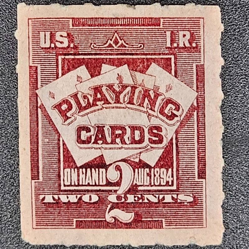 RF1 rouletted perf. 2cent Playing cards OG-H -VF