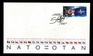 Canada-Sc#1809-stamp on FDC-NATO-1999-