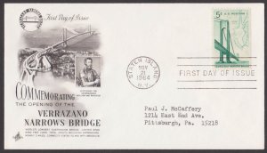 UNITED STATES USA - 1964 VERRAZANO NARROWS BRIDGE - FDC