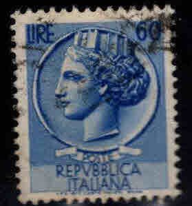 Italy Scott 685 used 1955 17x21mm stamp