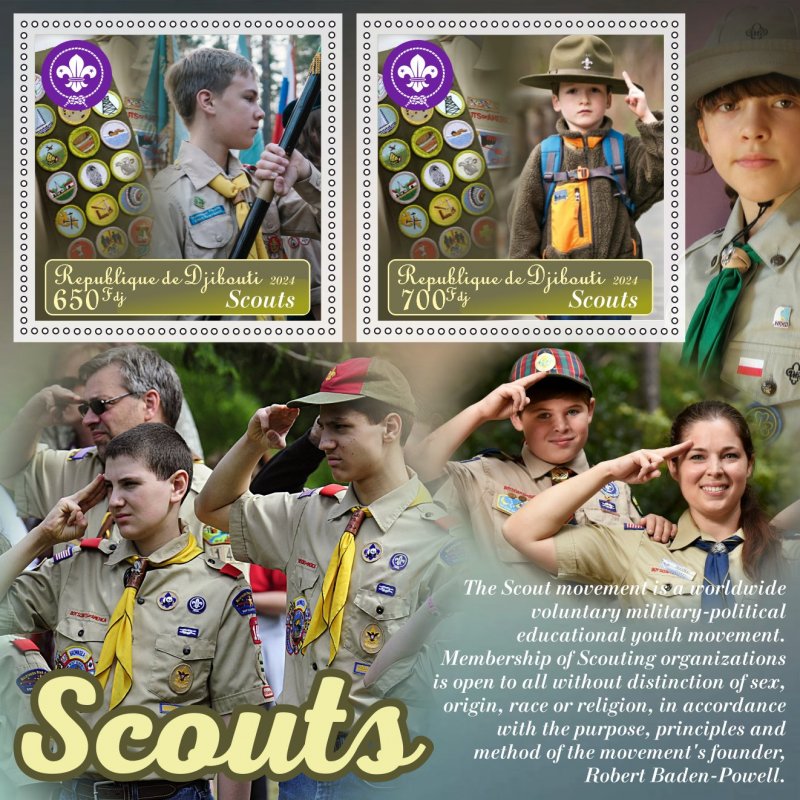 Stamps. Scouts 2024 year 1+1 sheets perforated  NEW