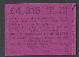 BK131 1971 Booklet MNH