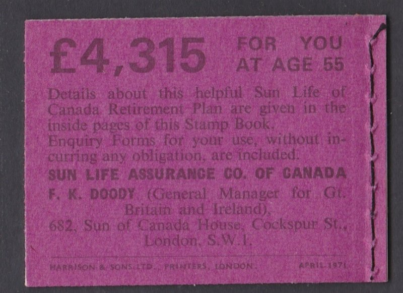 BK131 1971 Booklet MNH