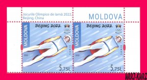 MOLDOVA 2022 Sport Olympic Games Beijing China Luge pair MNH