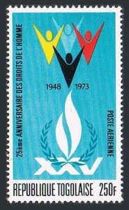 Togo C209,MNH.Michel 1009. Universal Declaration of Human Rights,25th Ann.1973.