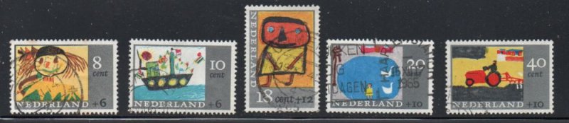 Netherlands Sc B402-6 1965 Child Welfare stamp set used