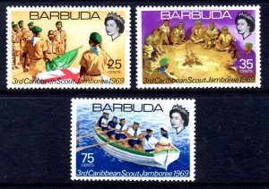 Barbuda 1969 Scout Jamboree Complete Mint MNH Set SG 35-37