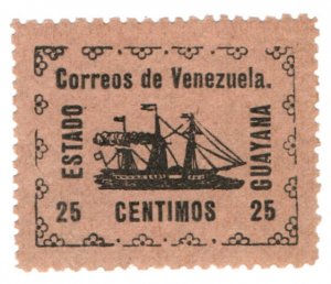 (I.B) Venezuela Local Post : Guyana State 25c