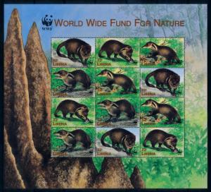 [94549] Liberia 1998 Wild Life Liberian Mongoose WWF Sheet MNH