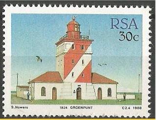 SOUTH AFRICA, 1988, MNH 30c, Lighthouses Groenpunt, Scott 715