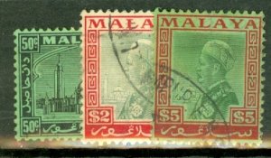 JE: Malaya Selangor 45-59 mint/used CV $60; scan shows only a few