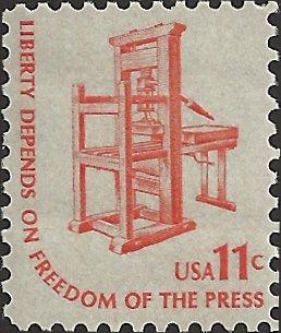 # 1593 MINT NEVER HINGED EARLY AMERICAN PRINTING PRESS