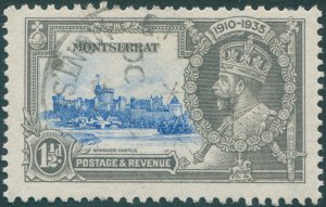 Montserrat 1935 1½d ultramarine & grey Jubilee SG95 used